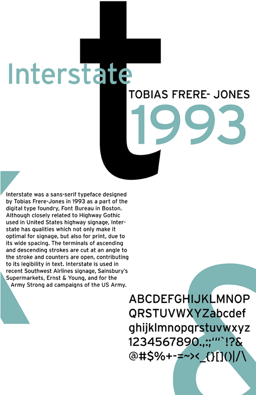 Interstate Type Speciman